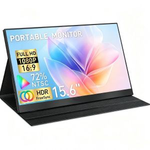 15.6 Inch Portable Monitor 1920*1080 FHD IPS 72% sRGB VESA Type-C HDMI Compatible with Laptop Phone Switch PS5 Xbox for Office Gaming Travel