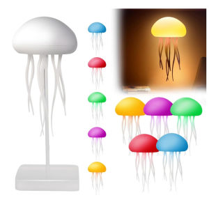 Multicolor Jellyfish LED Fairy Lights with Base Cute Jellyfish Desk Lamp for Home Decor and Night Light