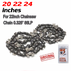 【New Upgrade】Chainsaw Chain Original Imported 20/22/24 inch Harder Sliver Chains and Harder Upgrade Guide Plate Accessories Chainsaw Replacement For Cutting Lumber Woodworking Tool