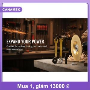 【CANAMEK】 Trục nối chuyển đổi máy khoan điện 6 10mm thành máy mài góc bộ chuyển đổi lắp đặt đĩa cắt và bánh xe đánh bóng phụ kiện