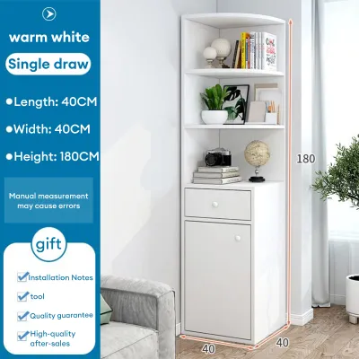 Rak Buku Corner Bookcase Shelves Kabinet Buku Loker Living Room Storage Bookshelf With Drawer Cabinet Display Rack 书架