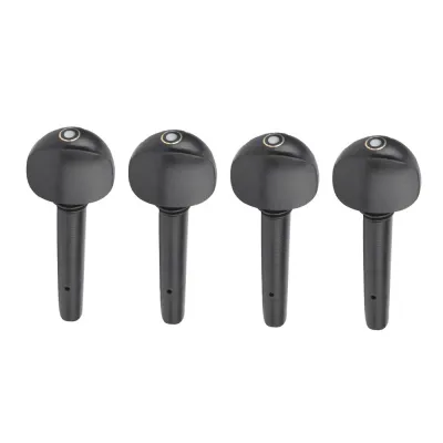 MINUTE 4PCS Black Color Violin Tuning Pegs Ebony Material Fiddle Tuning Pegs Premium Violin String Pegs For 1/2 1/4 1/8 Violin