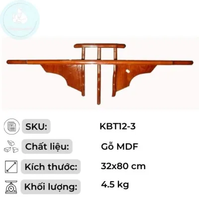 Bàn thờ Công Giáo kệ bàn thờ Chúa treo tường 3 tầng KBT12 gỗ MDF phong cách hiện đại nhiều kích thước (60-80cm)
