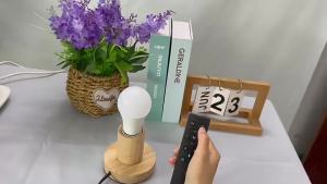 Amber Sleep Light Bulb 670nm Red Light Therapy LED Night Light with Remote Control E27 E26 110V 220V for Bedroom Sleep Relaxation