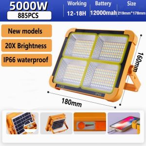 KANKA Buy 1 Take 1 Solar Camping Light Portable Emergency LED light outdoor for tent 8000W camping lamp with USB type-c charging waterproof LED flood lighting rechargeable with hook fishing hiking mountain climbing camping lights