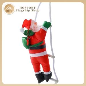 【HRFS】 1pc Climbing Ladder Santa Claus Santa Claus Climbing Ladder Pendant Santa Claus Climbing Rope Pendants for Holiday Parties Tabletop and Fireplace