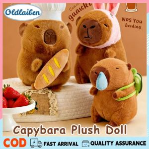 Oldlaiben 23/35/45cm Capybara Plush Toy Keychain Simulation Capibara Anime Stuffed Animals Doll Xmas Gift