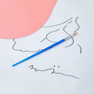 MD-A98 Kuas Lukis Cat Air Paint Brush Nilon Ujung Pointed dan Flat / Kuas Kecil Lancip Datar Akrilik