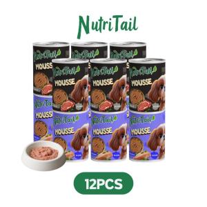 12PCS NutriTail Dog Food Meat Chunks 400g Wet Food Dog Food Mousse Puppy Treat