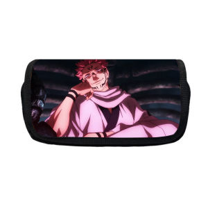 Jujutsu Kaisen double-layer flip cover pencil bag stationery bag childrens printed storage bag as a gift for children to start school