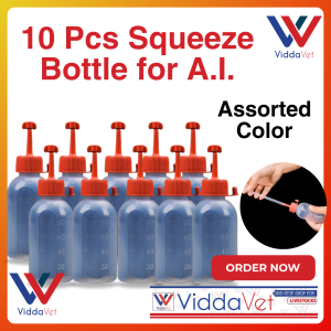 Viddavet Plastic semen bottle for Pig 10pcs/pack squeeze bottles for pig artificial insemination