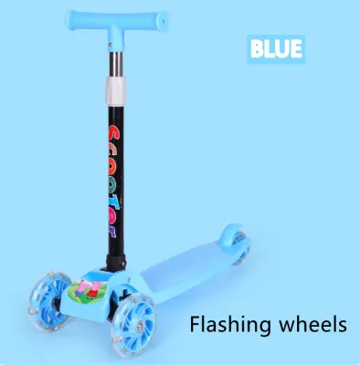 Kids 3 Wheels Scooter With light Outdoor Toys Foldable Scooter Gift for Kids Trolly