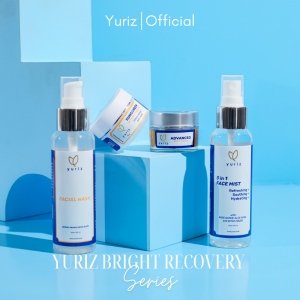 Yuriz Bright Recovery Series | Face Mist + Facial Wash + Sunscreen 15gr + Advanced Night Cream 10gr