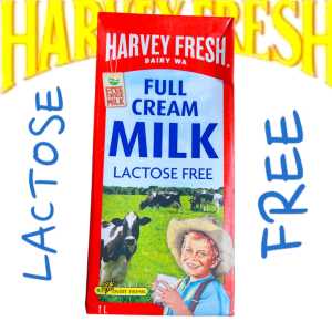 Harvey Fresh Full Cream Lactose-Free UHT Milk 1L - Premium Natural Dairy Drink
