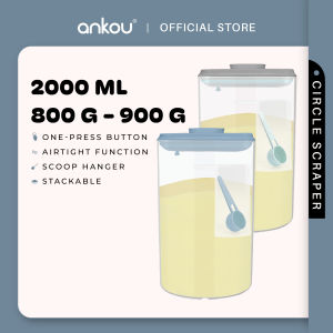 ANKOU Airtight Milk Powder Container With Scraper - Circle Scraper (2000ml)
