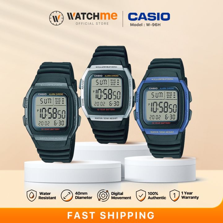 CASIO W-96H SERIES Water Resistant Fashion LED light Digital Men
