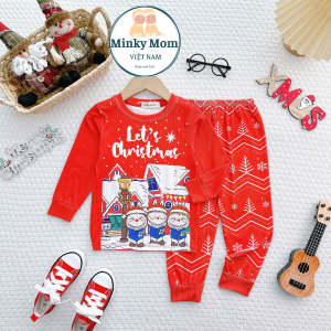 Bộ Quần Áo Trẻ Em Dài Tay Minky Mom Vải Thun Tăm Thiết Kế Cho Mùa Noel 2024 Nhiều Hình Dáng Đáng Yêu Cho Bé 0-8 Tuổi TD-IN116