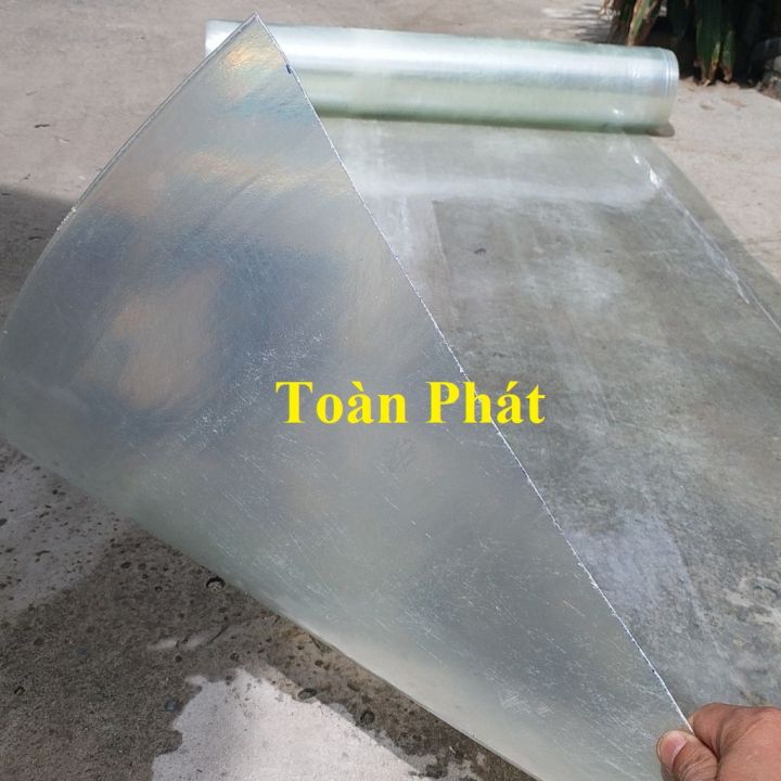 ( Khổ rộng 1m x dài 10m x dày 8zem) Cuộn tôn nhựa màu Trắng đục lấy ánh ...