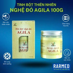 Hộp tinh bột nghệ đỏ AGILA hỗ trợ dạ dày tiêu hoa & làn da - Hộp 100g