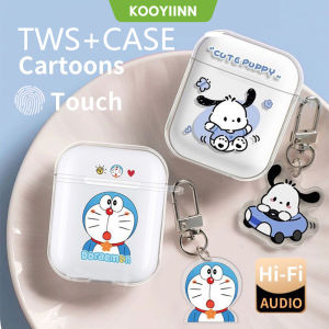 KOOYIINN TWS Earphone True Wireless Stereo HIFI Sentuh Earbud i12 Dengan TPU Casing Kartun Lucu Transparan - EP06