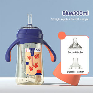 Ivorybaby Botol Susu Bayi Wide Neck 240/300ML 3In1 Botol Minum Sedotan Anak