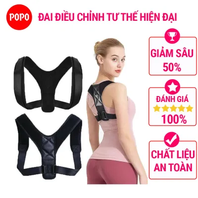Đai chống gù lưng posture corrector chất liệu thoáng khí nhẹ nhàng đai điều chỉnh tư thế cao cấp BC9 POPO