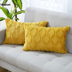 Studyset trong kho hình học họa tiết hình kim cương vỏ gối sang trọng đơn giản gối sofa Bìa nhung mềm len vải gối 30x50cm cho Phòng ngủ phòng khách