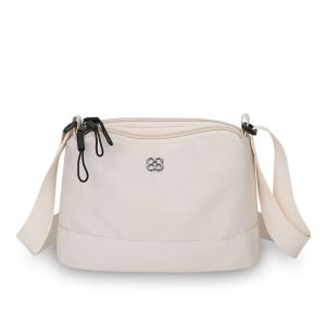 NOONOR Solid Color Women Shoulder Bag Multiple Pockets Soft Nylon Cloth Handbag Trendy Casual Style Crossbody Bags Girls