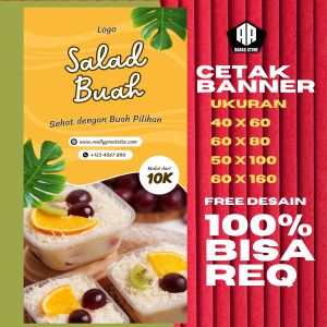 Spanduk Banner SALAD BUAH BISA REQUEST