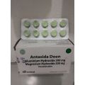 Antasida Doen Tablet - Obat Maag / Asam Lambung / Perut Kembung / Nyeri Ulu Hati / Mual Muntah / Nyeri Lambung Yang Disebabkan Oleh Kelebihan Asam Lambung (Box 100 Tablet). 