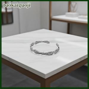 tuokaiguoji Retro Angel Wing Bracelet Ring Personalized Fashion Open Adjustable Cuff Wristband Punk Hip Hop Jewelry Gift