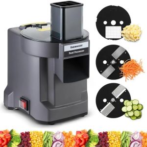 3-in-1 Commercial Vegetable Cutter Electric for Dicing Slicing Shredding Fruits Potato Radish