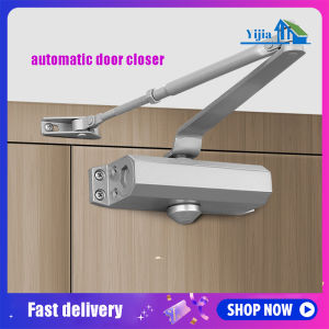 【Ready Stock】Automatic Door Closers Security System Adjustable Closing/Latching Speed Aluminium For Left And Right Hand Doors 25-85 Kg Door Closing Equipment Mute Soft Closing Door Hardware