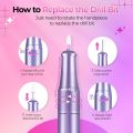 Nail Drill Electric File: 40000RPM Professional E File Kit E File Machine Filer for Shaping, Buffing, Removing Acrylic Gel Nails, Manicure Pedicure Kit with 12Pcs Nail Bits, Home Salon Use. 