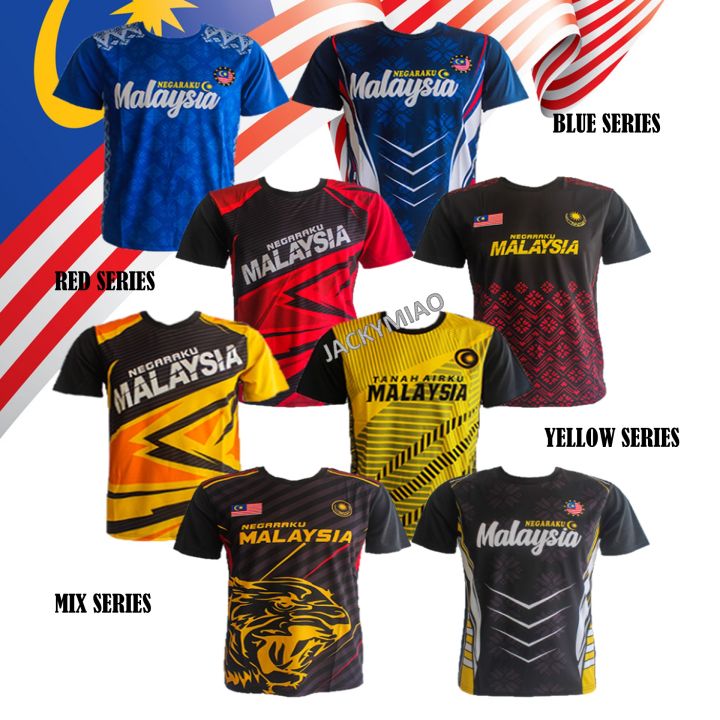 [PLUS SIZE M - 10XL] SHORT SLEEVE JERSEY MALAYSIA MEN WOMEN UNISEX FULL PRINT (LENGAN PENDEK MALAYSIA JERSEY) SIZE M-10XL