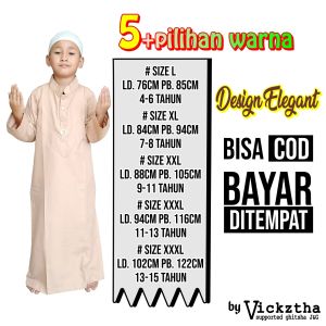 Jubah Anak VENDRA by VICKZTHA / Jubah Anak Terbaru 2023 / Jubah Habib Anak 4 Sampai 15 tahun / Jubah Anak Lengan Panjang / Gamis Anak Laki Laki
