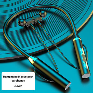 Waterproof Earphones Hanging Neck In-ear Bluetooth Headset 5.0 Wireless HiFi Stereo Sport Neckband Magnetic Headset With Micphone