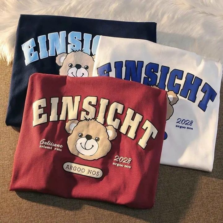 Áo Thun GẤU EINSICHT Nam Nữ Ulzzang Unisex Form Rộng Tay Lỡ trending xu ...
