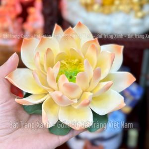 Hoa Sen Sứ Loại To 14cm Thả Bát Thả Hoa - Đế Sen Gốm Sứ Cắm Nhang - Sen Sứ Đốt Trầm Thả Bát Minh Đường Tụ Thủy