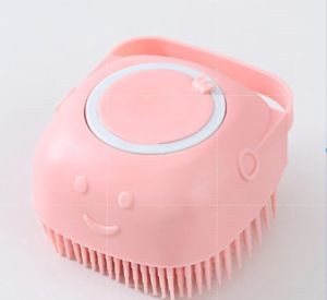 Silicone Pet Bath & Massage Brush – 2-in-1 Cleaning and Deshedding Brush with Liquid Dispenser for Cats & Dogs   Silicone Pet  Shampoo Bathing Glove  Massage Shower Brushes Soft Hair Scrub Ball  Paw Cleaner Wash