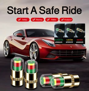 Tire pressure monitoring cap🔥 Valve core accessories Warning safety tire pressure cap Valve core tire pressure monitor Safety tire pressure cap Explosion-proof and leak-proof valve core tire pressure cap High-precision tire