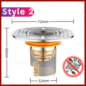 [✅SG Ready Stock] 304 Stainless Steel Toilet Deodorant Floor drain Round Bathroom Washing Machine Dual-USE Cover Drainag 防水地漏