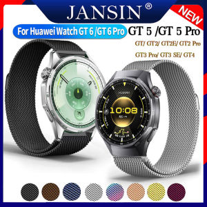 Band For Huawei Watch GT 6 Pro GT6 46mm 41mm Replacement Smart Watch Wrist Band Stainless Steel Magnetic Strap For Huawei Watch GT 5 Pro GT4 GT3 SE GT2 GT 2e Runner Ultimate Buds