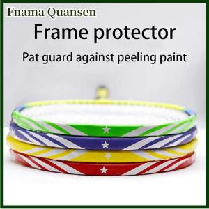 Fnama สติกเกอร์ป้องกันไม้แบดมินตันมีแถบเต็มกรอบป้องกันการชนกันลวดป้องกันหัวแร็กเก็ต