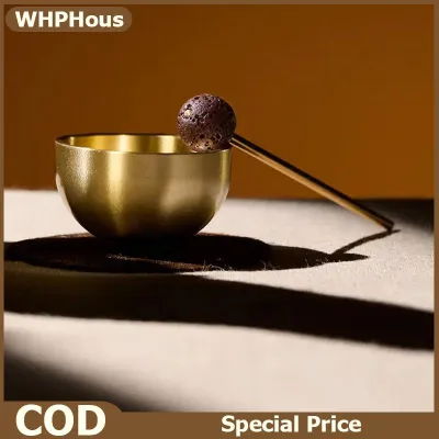 WHPHous ชามร้องเพลงทิเบตทำด้วยมือพร้อมค้อนและลูกบอลทำจากทองแดงรวมอยู่ด้วยสำหรับการบำบัดเสียงและการทำสมาธิเครื่องเคาะชามร้องเพลงขนาดเล็ก