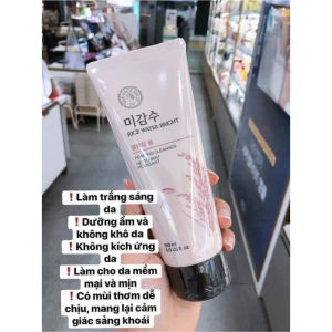 [HÀNG CHÍNH HÃNG] Sữa Rửa Mặt Gạo The Face Shop Hàn Quốc Làm Trắng Da Rice Water Bright Cleansing Foam TFS 150ml