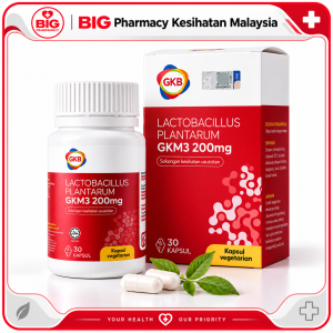 GKB Lactobacillus Plantarum GKM3 200mg 30 Capsules Probiotic Probiotik Malaysia Health Supplement Daily Gut Health Digestive Support Wellness