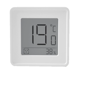Adorable Temperature Humidity Monitor Small Design Real Time LCD Screen Magnetic Back ABS for Home Office Use