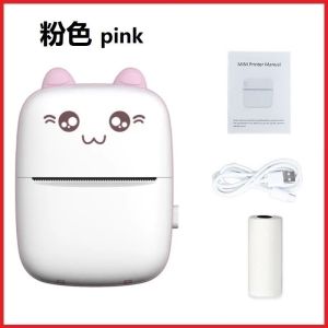 Portable Printer Mini Pocket Wireless Bluetooth Thermal Printers with Printing Paper for Android iOS Smartphone BT Inkless Printing Gift for Label Receipt Photo Notes Study Home Office