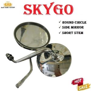 SKYGO Wizard 125 150 175 CIRCLE SIDE MIRROR MOTORCYCLE ROUND TYPE SHORT STEM HIGH QUALITY ACESSORIES